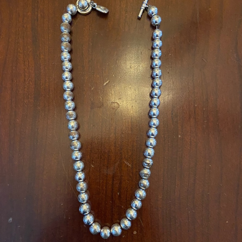 Ralph Lauren Silver Beaded Necklace